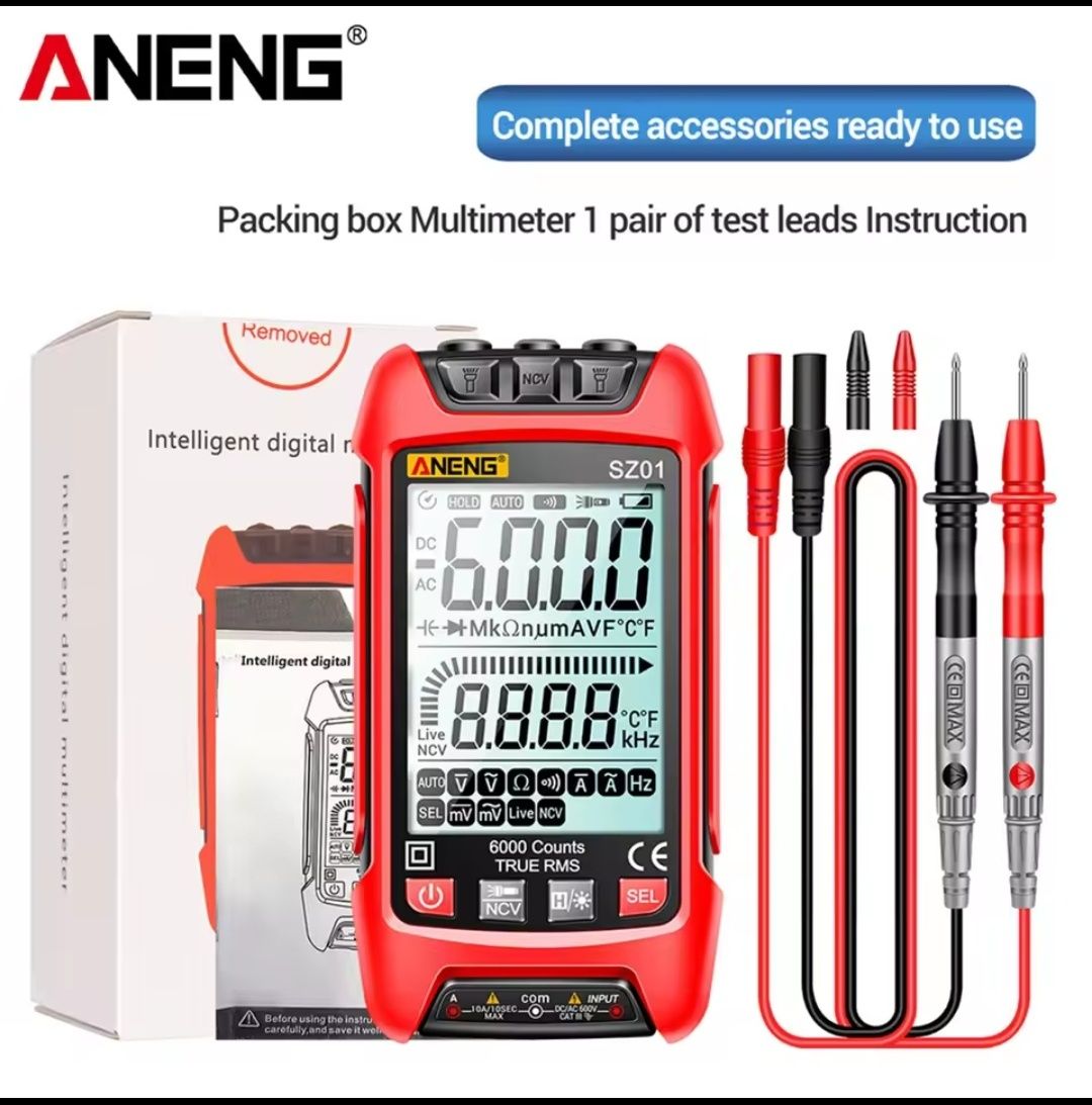 Мультиметр ANENG SZ01. Тестер автоматический, цифровой измеритель , DC