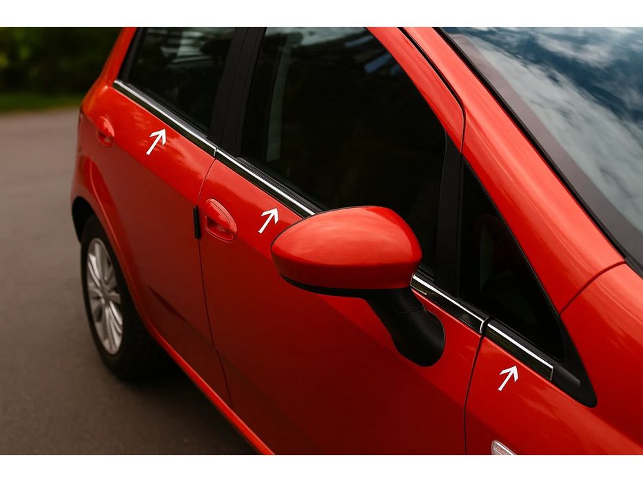Nissan Micra Нижние молдинги стекол, окантовка окон Carmos
