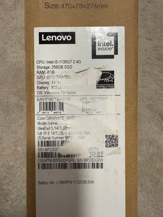 Ноутбук LENOVO 14itl05
