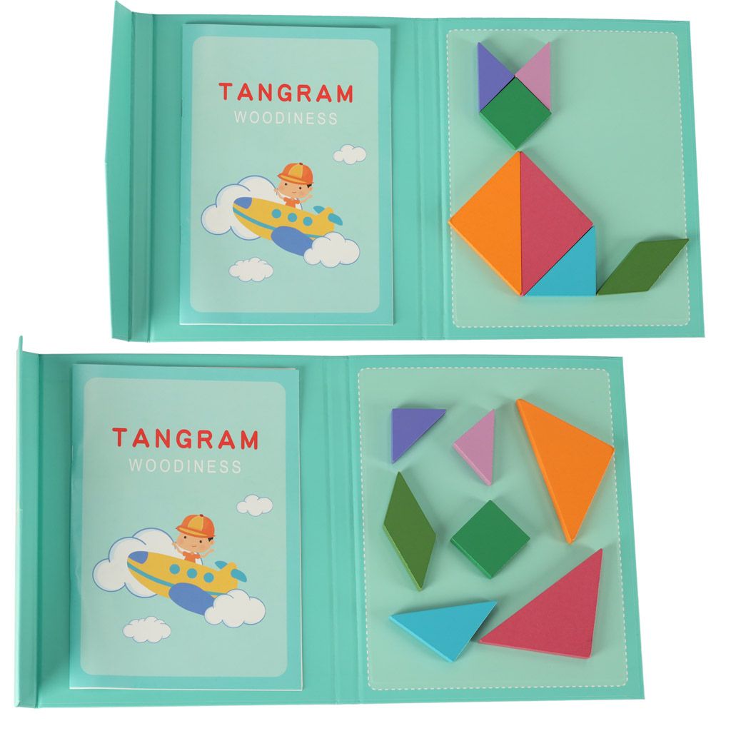 Tangram książeczka magnetyczna układanka klocki 3D