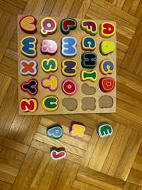 Zabawka drewniany alfabet