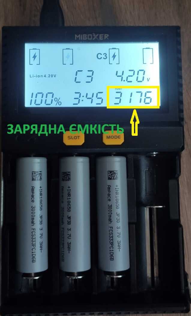 Новий високотоковий акумулятор 18650. Sony VTC6 3120mAh 3.7V 30A 2024р