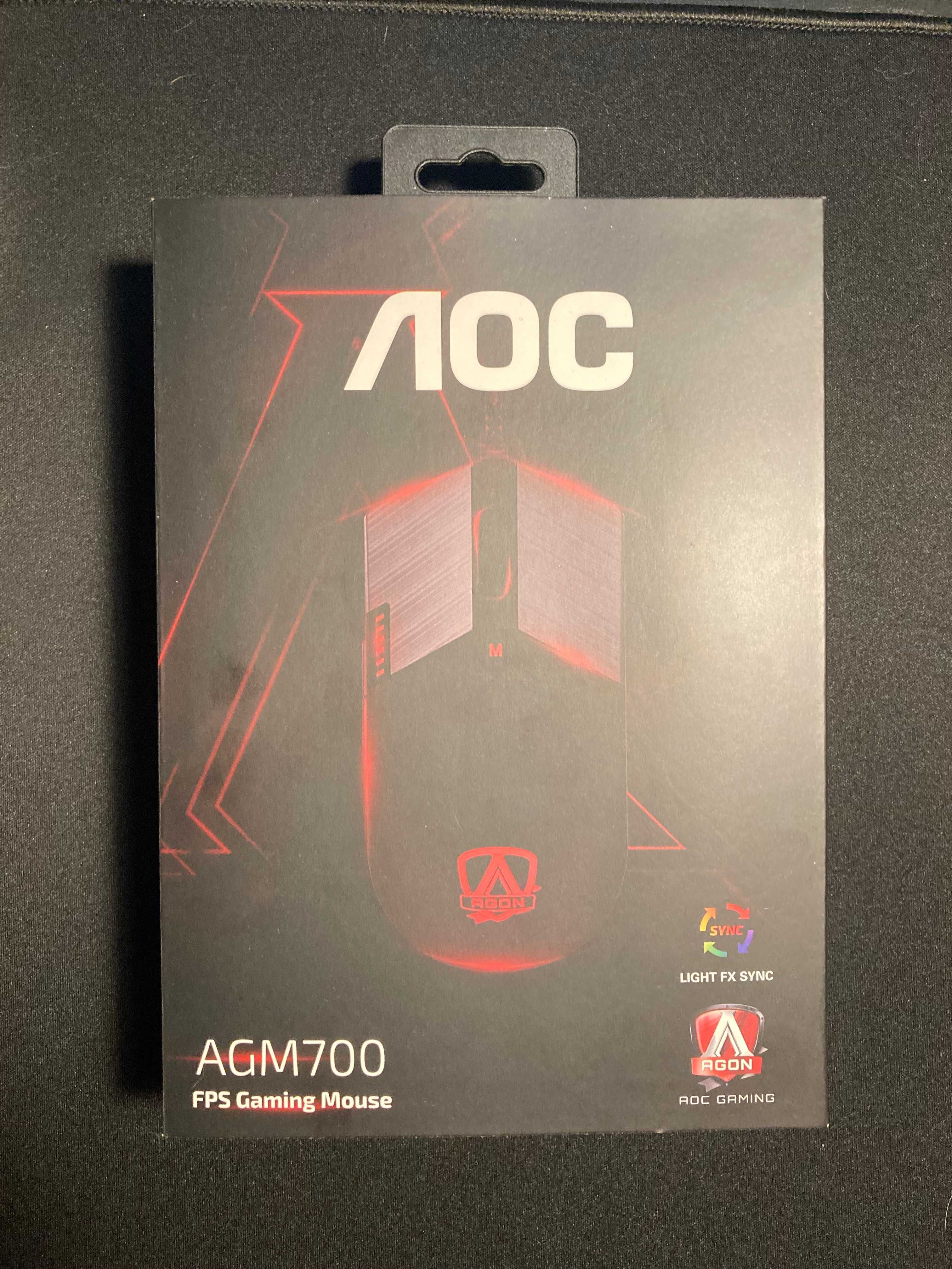 Rato Óptico AOC AGON GM700 RGB Preto