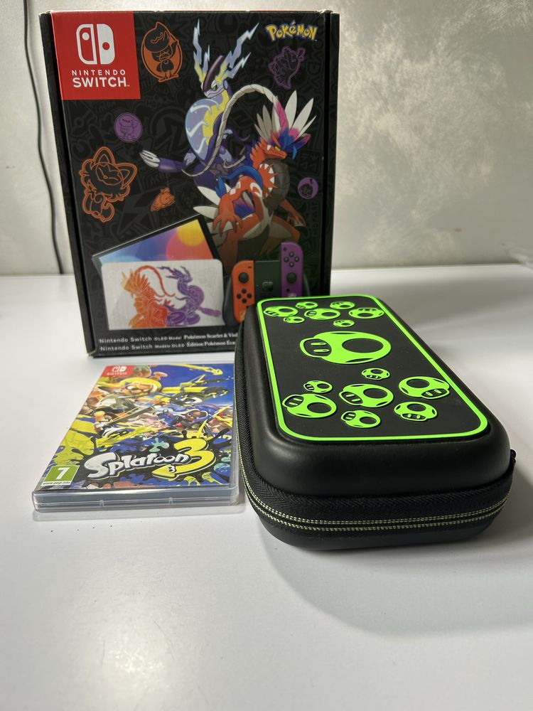 Nintendo Switch OLED Pokémon Scarlet & Violet – komplet + gra + etui