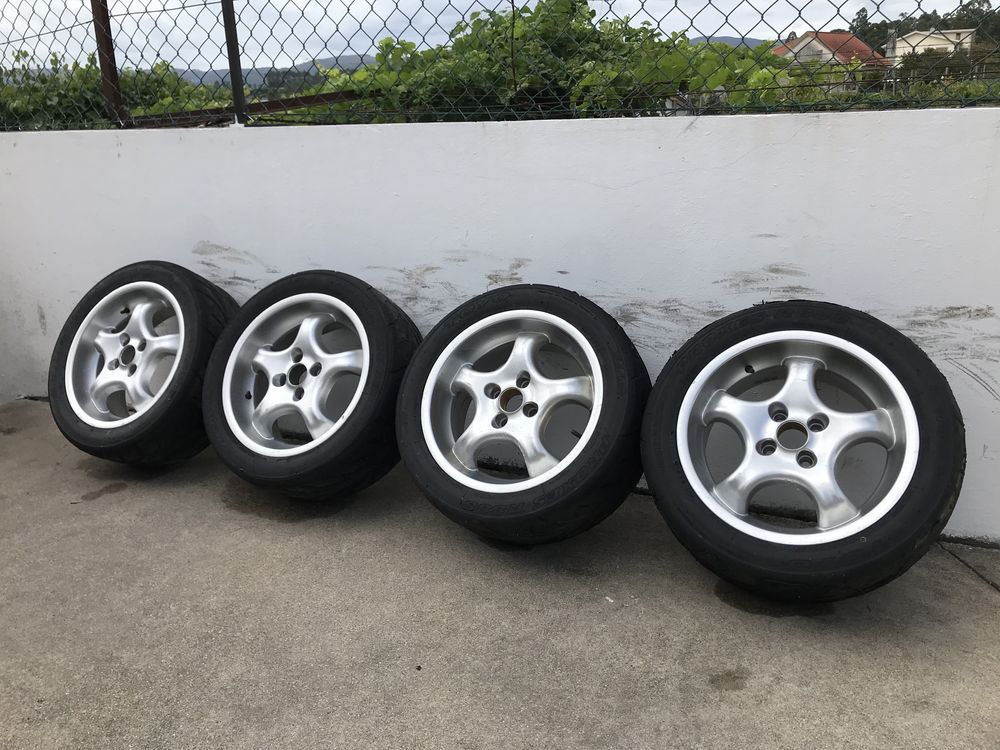 Jantes Enzo 16 4x100 com semi-slicks