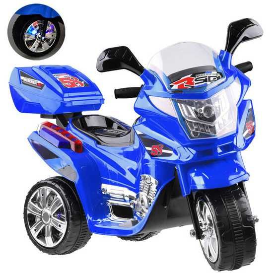 Мотоцикл на акумуляторі з різнокольоровими світлодіодними ліхтарями