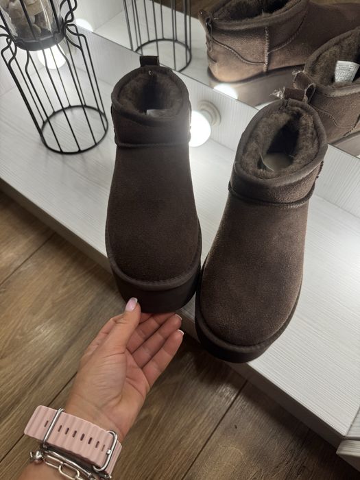 UGG mini platform Burnt коричневі угг