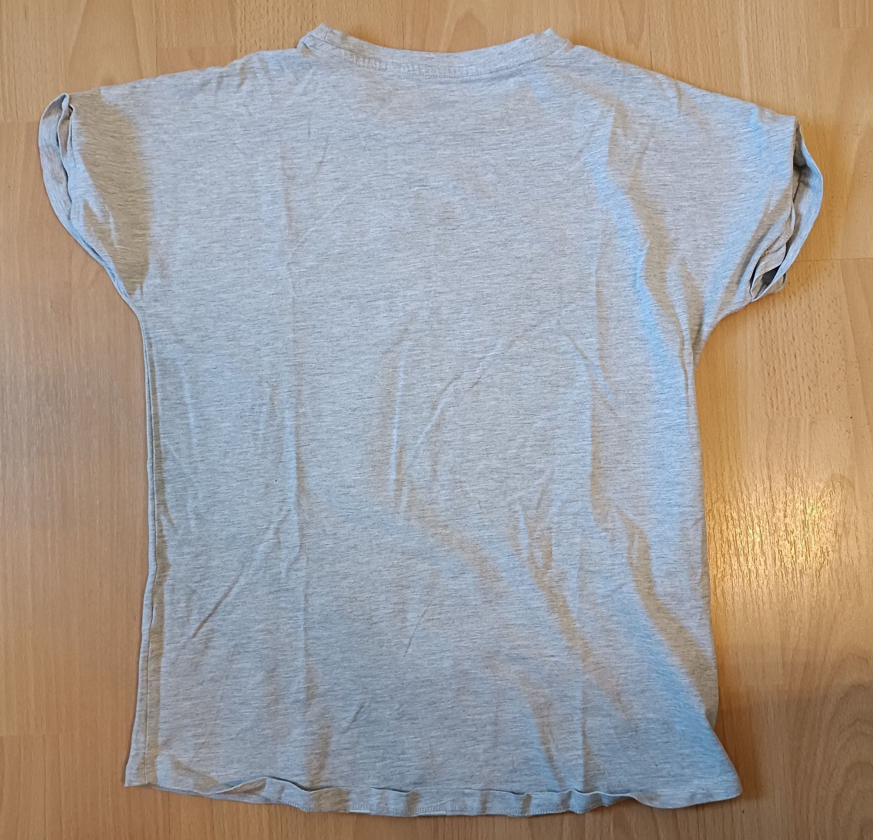 Koszulka bawełniana dziewczęca 4F rozmiar 164 Szara