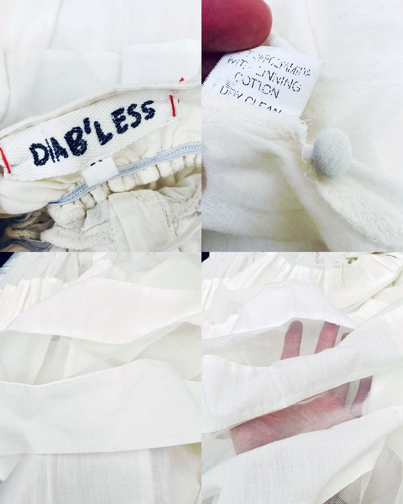 Сарафан білий DIABLESS з відкритою спиною платье круизное хлопковое XS