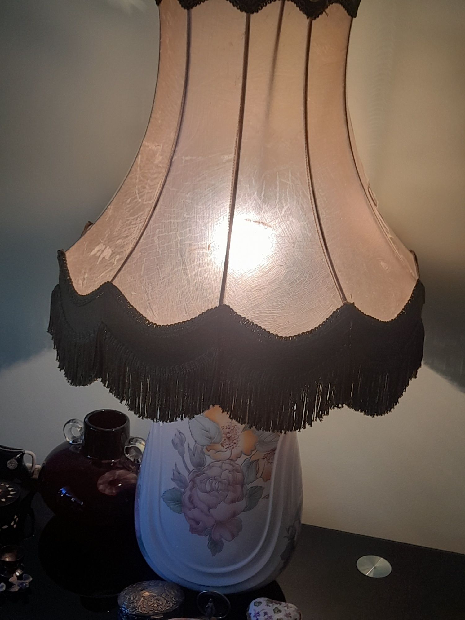 XX wiek piękna lampka nocna porcelana