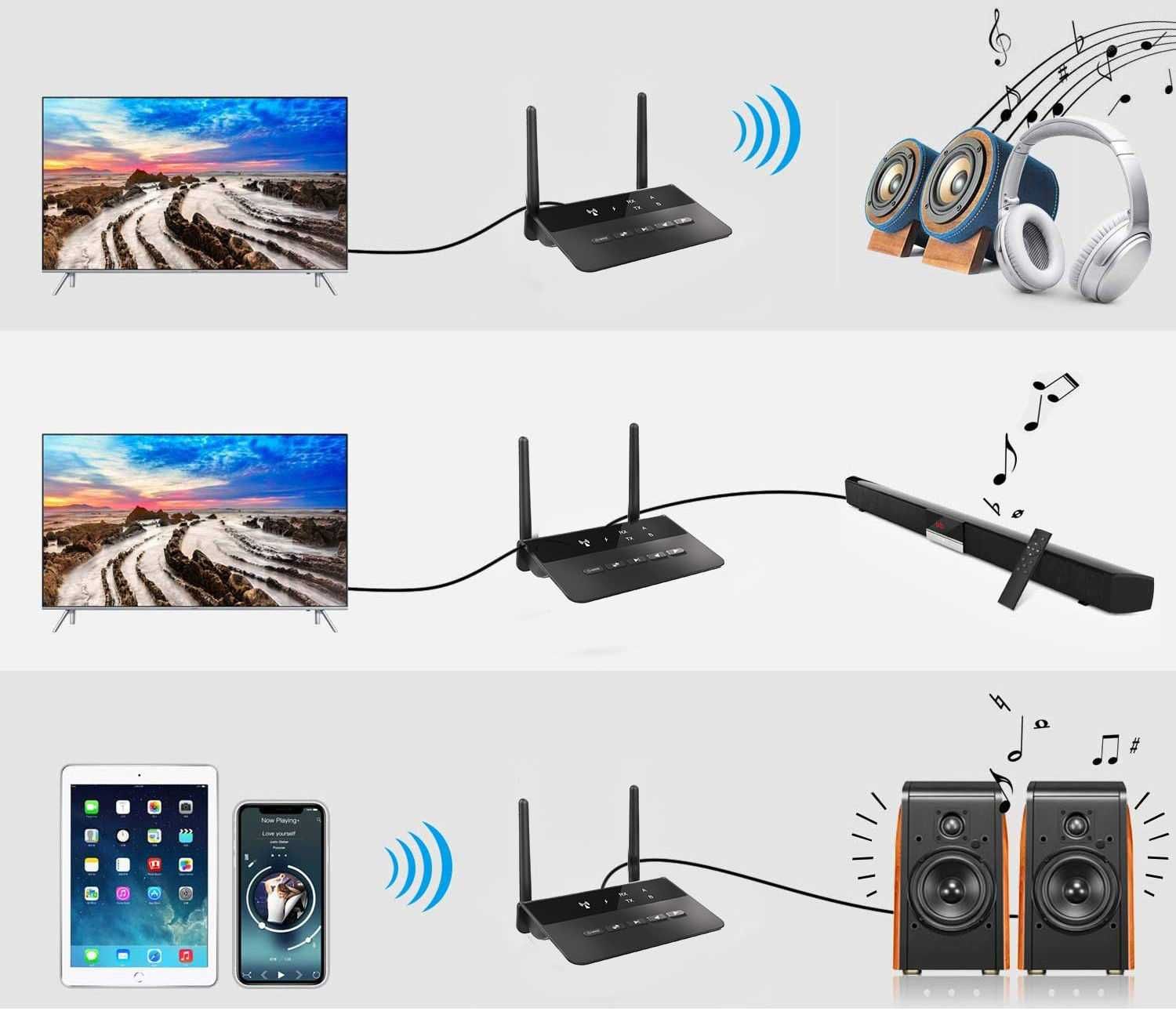 MOZOS B2 APT-X nadajnik odbiornik adapter BLUETOOTH 5.0