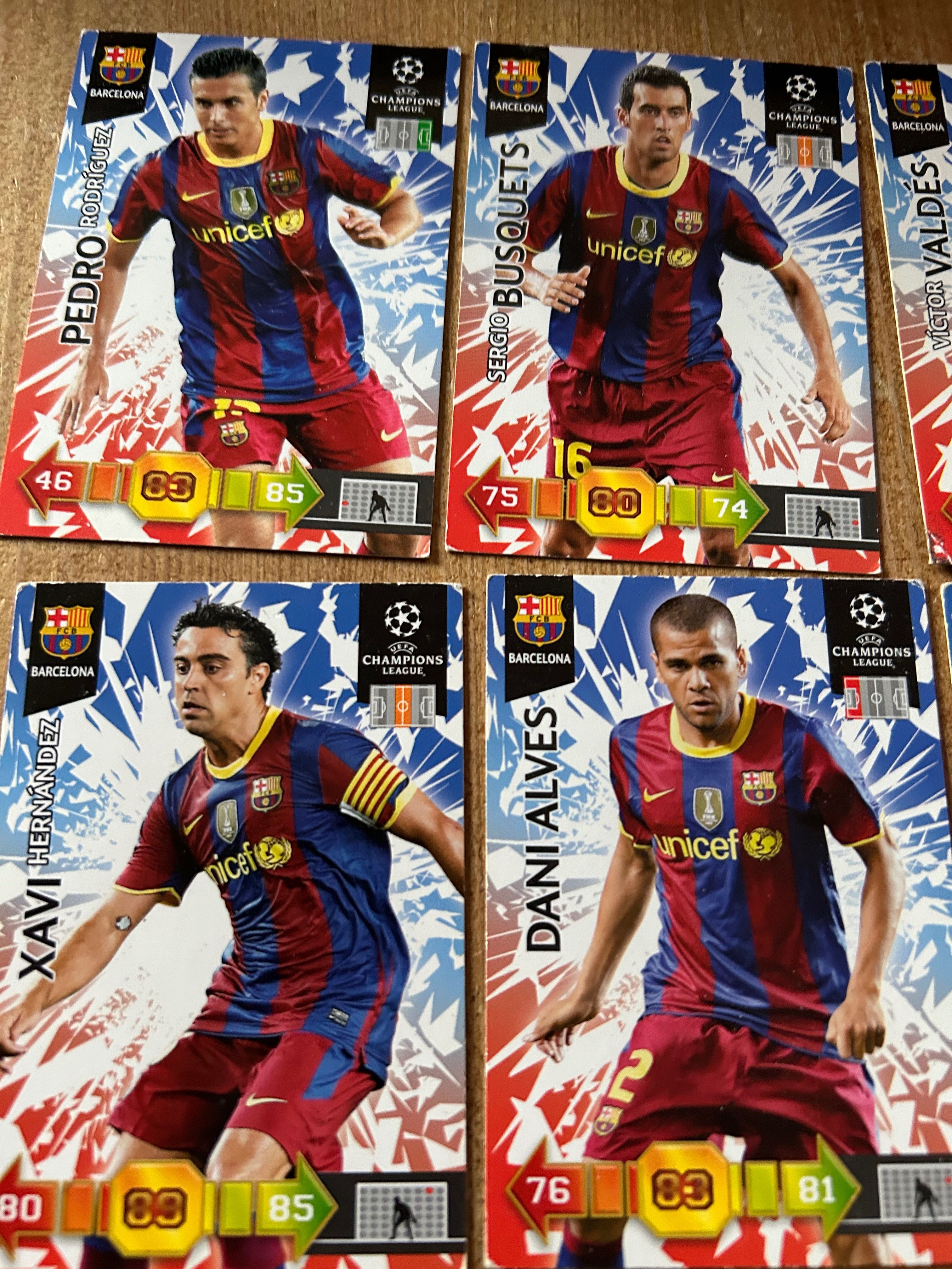 Panini Barcelona champions league 10/11 10 kart unikat