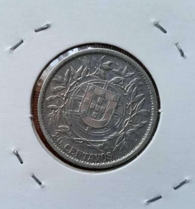 20 centavos prata 1916 portes incluídos