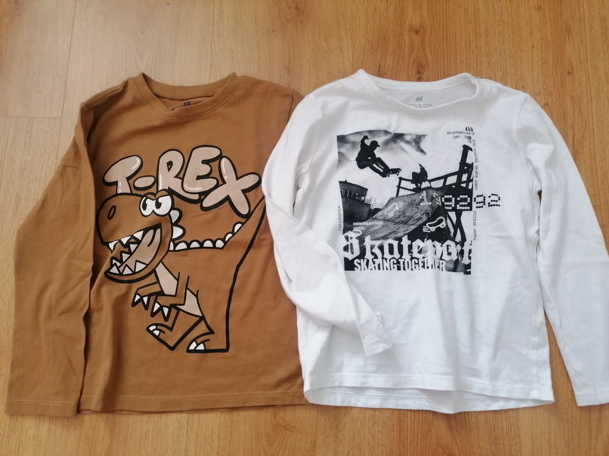 Koszulki zestaw długi rękaw bluzki chłopięce 110 116 H&M Reserved Miko