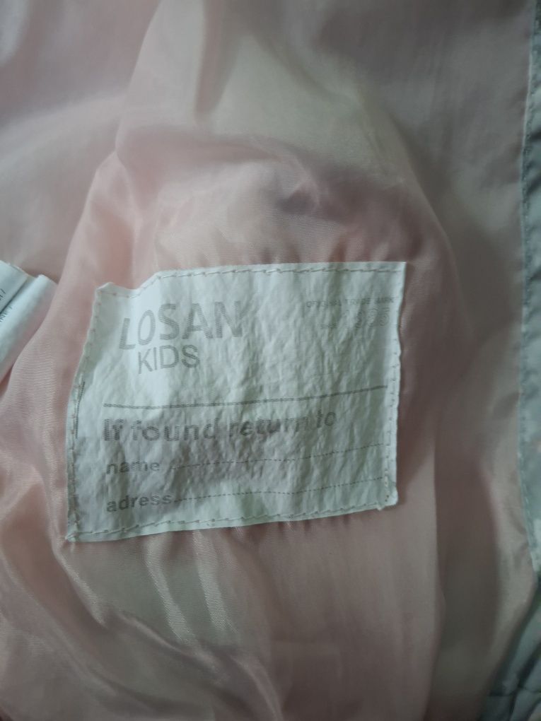 Szara kurtka dziewczeca r.92 ocieplana jesień/ zima