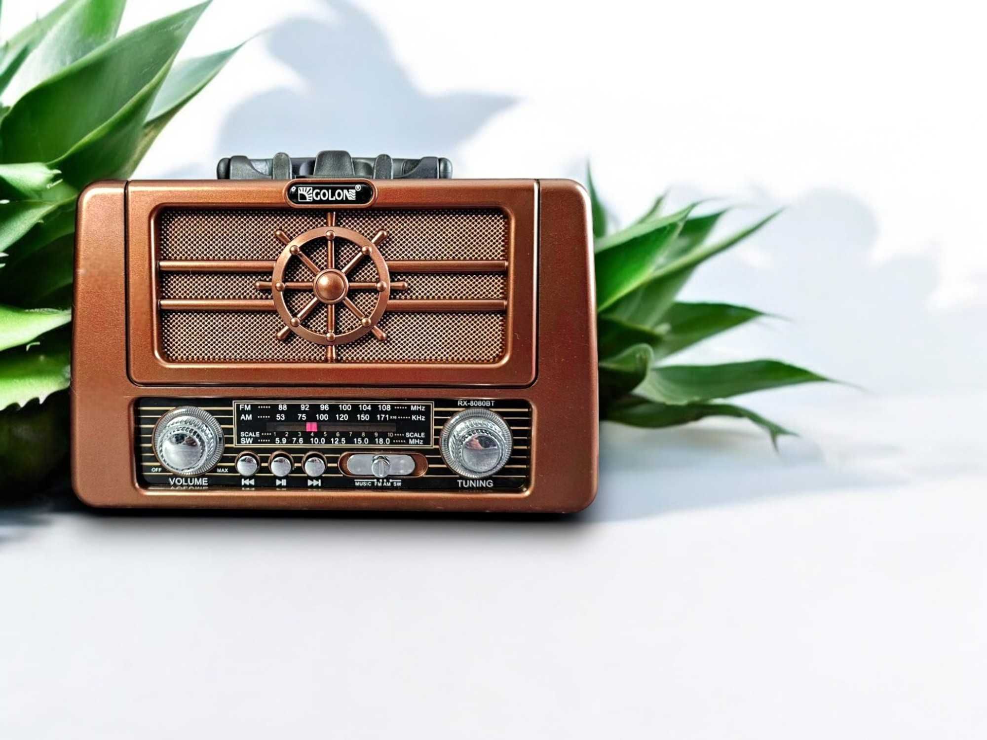 Radio RETRO przenośne SOLARNE głośnik bluetooth akumulator usb
