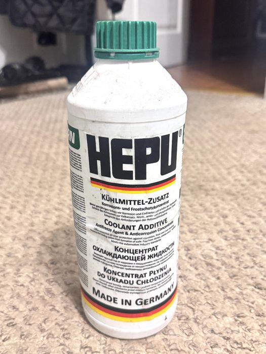 Рідина охолоджуюча HEPU концентрат Antifreeze G11 зелена 1.3 л P999-G