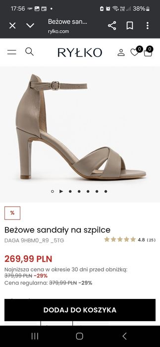 Sandały na obcasie RYŁKO