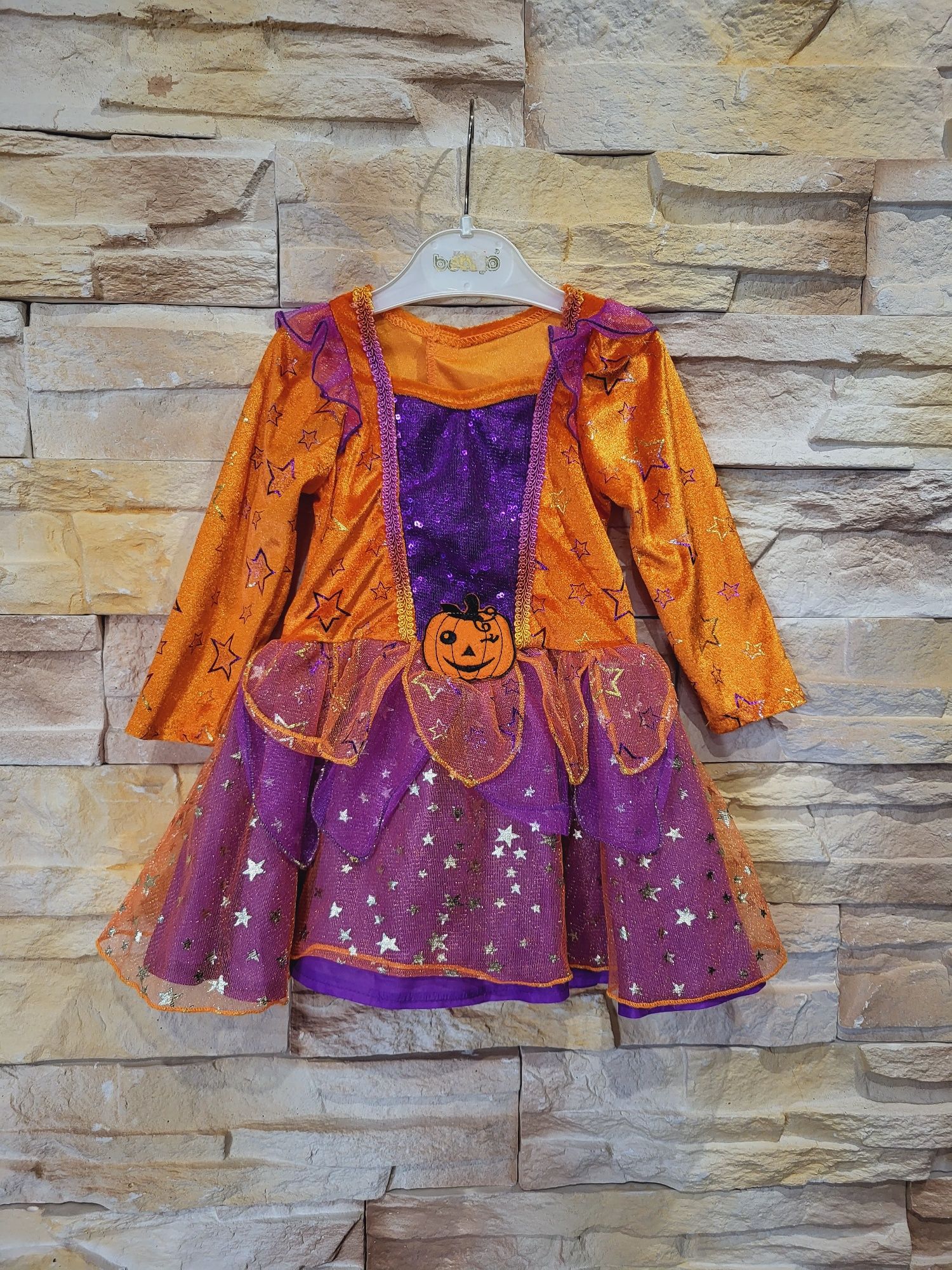 Halloween Dynia sukienka pomarańczowa przebranie 80