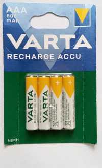 Акумулятори Varta Recharge ACCU AAA 800 mAh Ni-MH 4 шт ОРИГІНАЛ