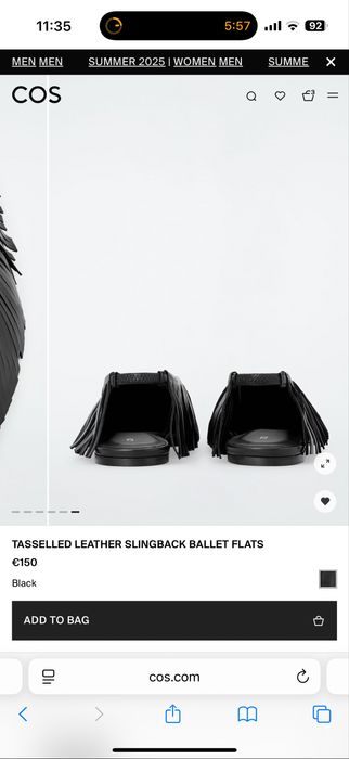 Продам балетки слінгбеки COS 37 розм