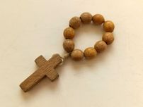 Różaniec kieszonkowy, dziesiątka różańca, mini różaniec, drewniany