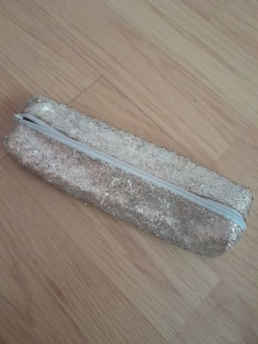 Estojo escolar brilhante com glitter novo