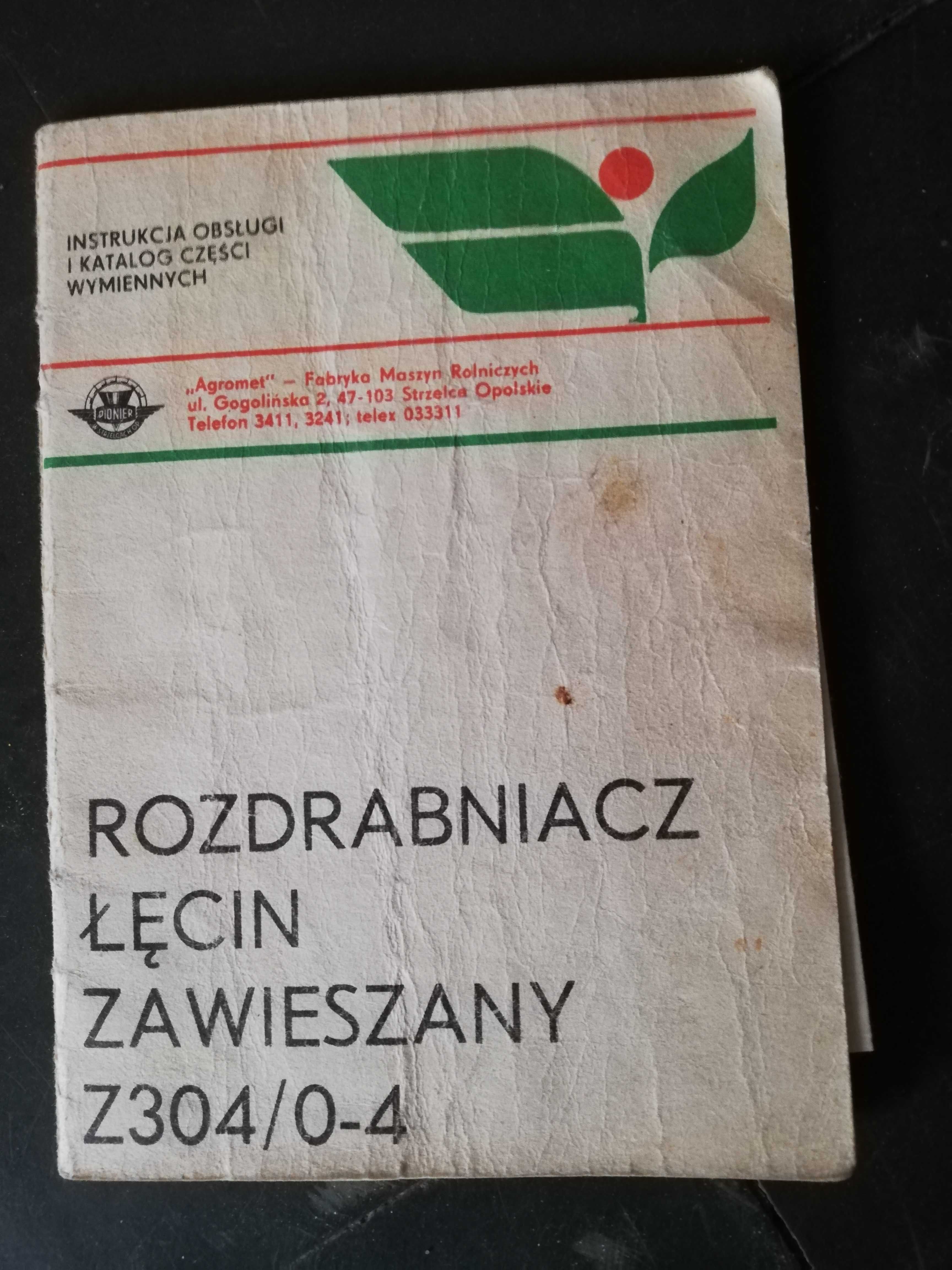 Rozdrabniacz Łęcin zawieszany Z304/0-4 - instrukcja