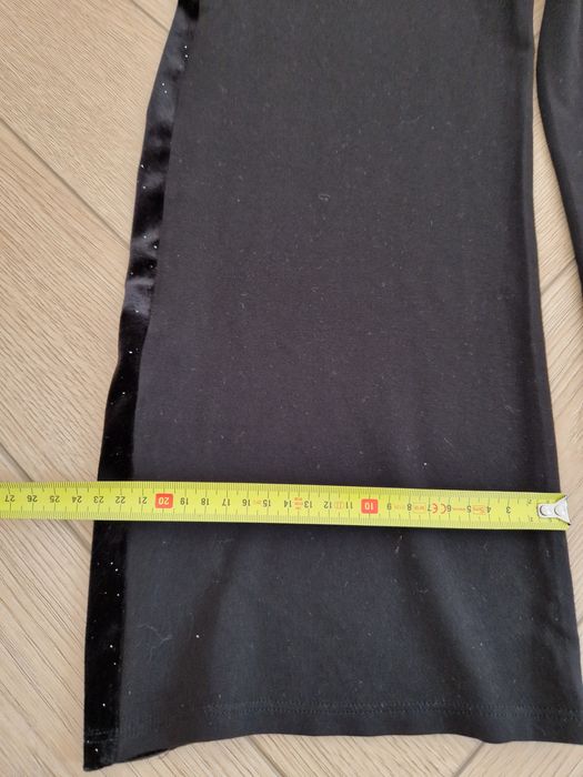 Spodnie szerokie czarne eleganckie hm 146