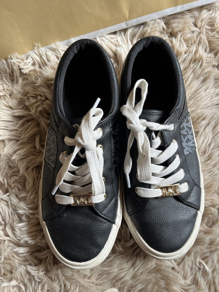 Michael Kors tenisówki trampki sneakersy r 37 czarne rubber sole złote