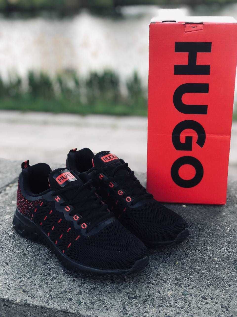 Хит! Кроссовки Hugo Ice lin мужские Практичные Black-Red Кросівки Хуго