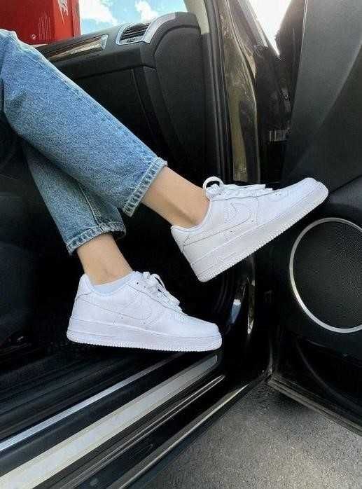 Кроссовки Nike Air Force 1 White Premium 36-46 найк аир форс Хит весны