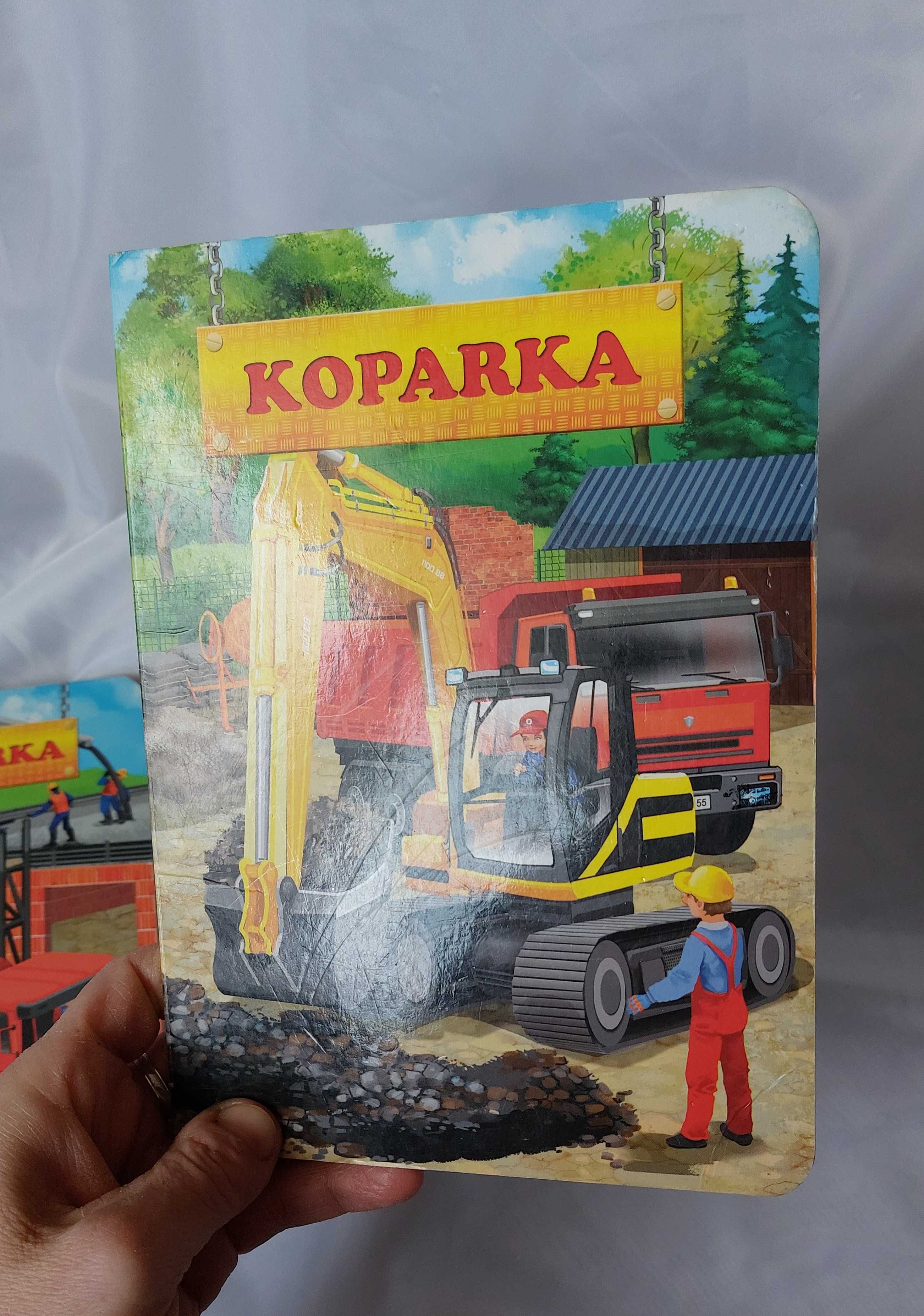 Ksiazka Betoniarka Koparka sztywne karty dla chlopca maszyny budowlane