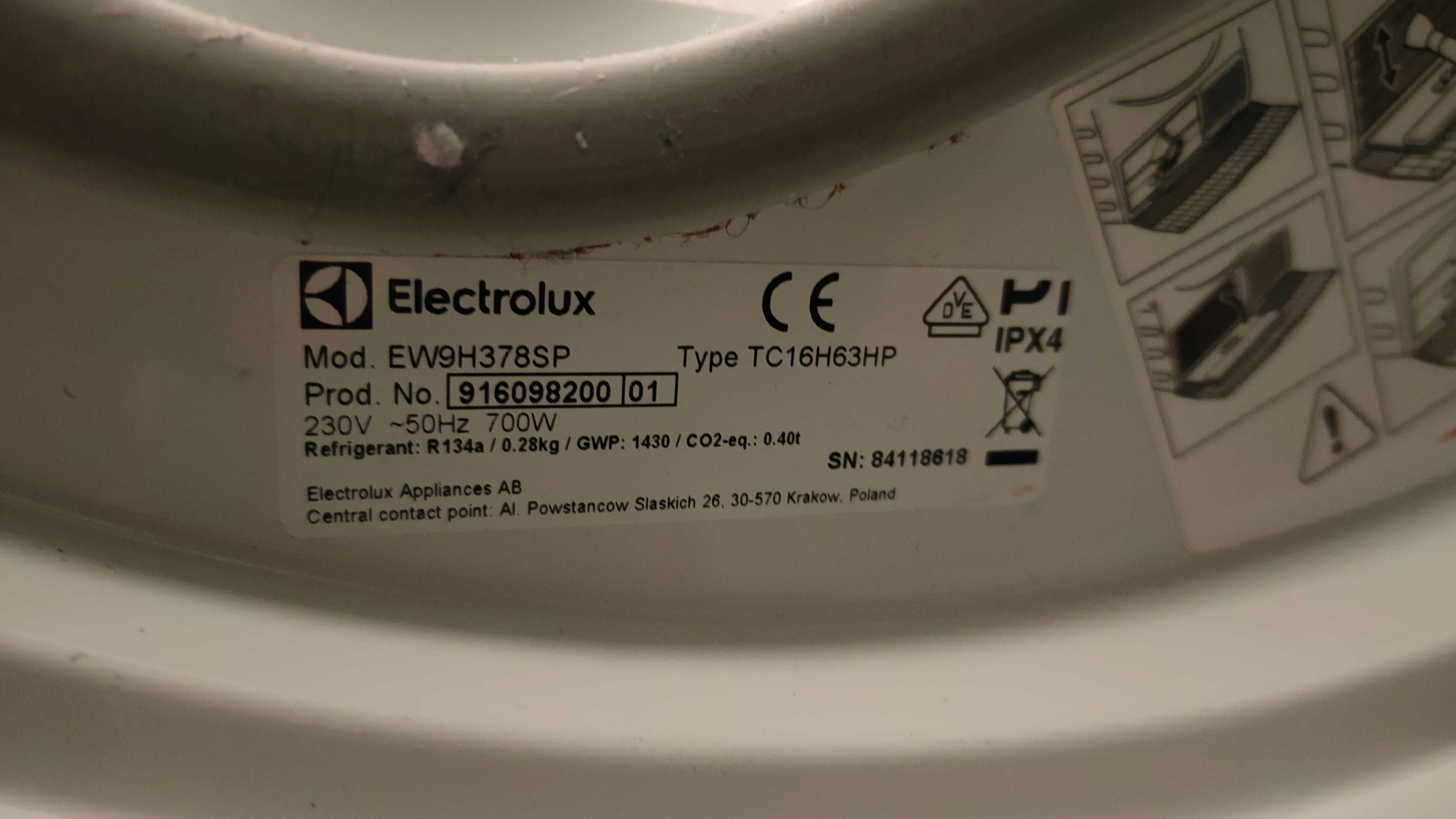 drzwi suszarka Electrolux model EW9H378SP