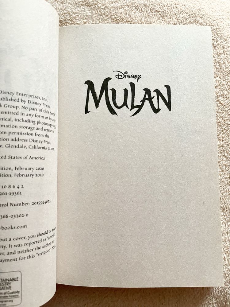 Mulan Disnay książka w języku angielskim
