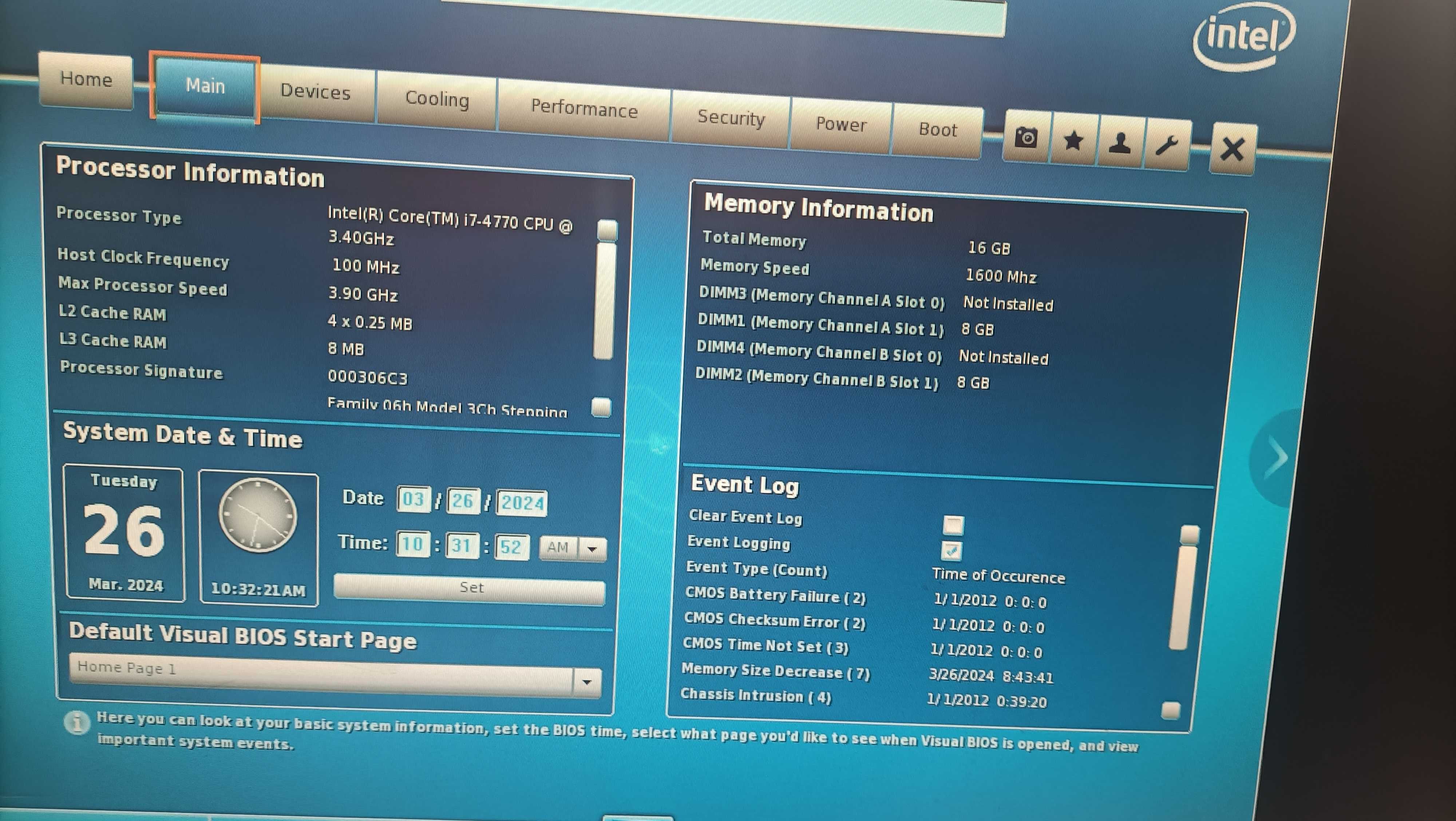 Płyta główna Intel DQ87PG+i7 4770+2x4GB RAM Kingston hyperX+chłodzenie