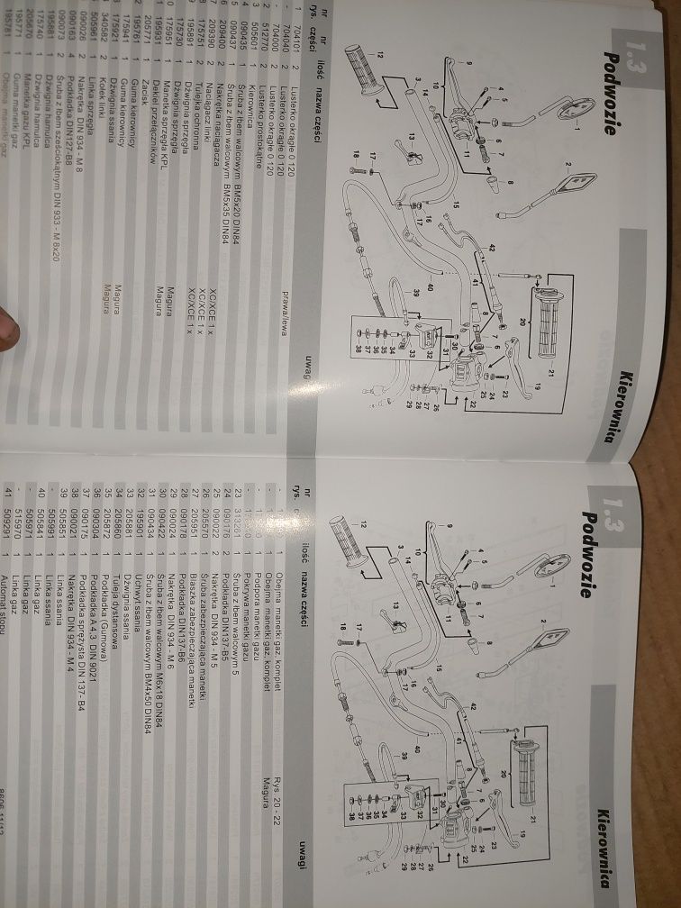 Instalacja obsługi katalog czesci rama silnik simson sr50 sr80 skuter