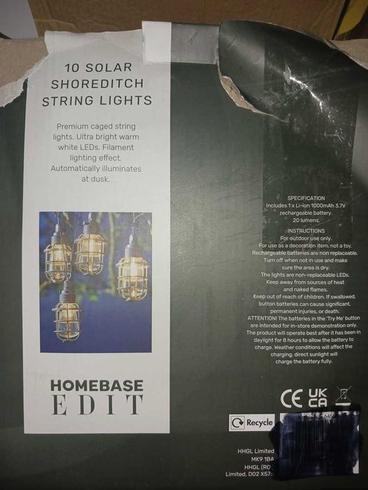 Lampiony łańcuch świetlny 10 sztuk