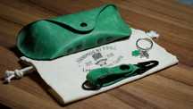 Etui na okulary 100% skóra naturalna zielona handmade prezent urodzin