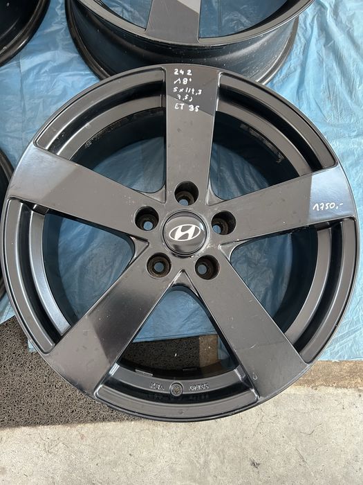 242 Felgi Aluminiowe HYUNDAI R 18 5x114,3 Bardzo Ładne Czarne