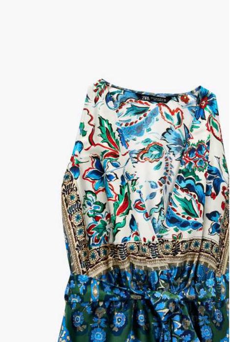 Комбинированный комбинезон с принтом ZARA