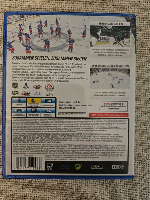 Gra NHL 16 na konsole PS4
