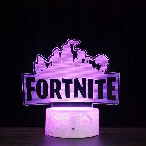 Lampka Nocna Na Biurko Led Fortnite Dla Dzieci + Pilot