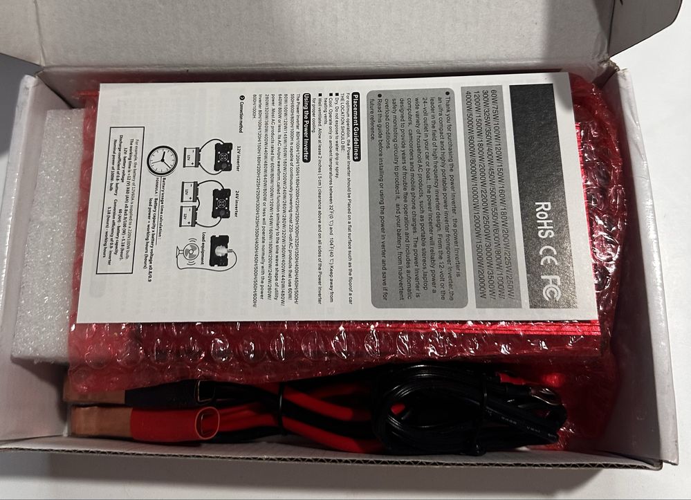 Conversor inverter 12v para 220v auto 800w