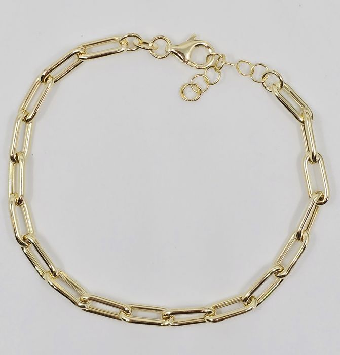 Złota bransoletka splot ankier duże ogniwa próba 585 14k