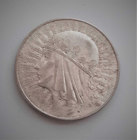 Moneta Srebrna 10 zł Jadwiga 1932 ze znakiem mennicy