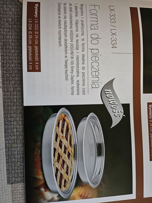 Nowa forma do pizzy ze stali szlachetnej Zepter śr. 24cm, wys. 2,5cm