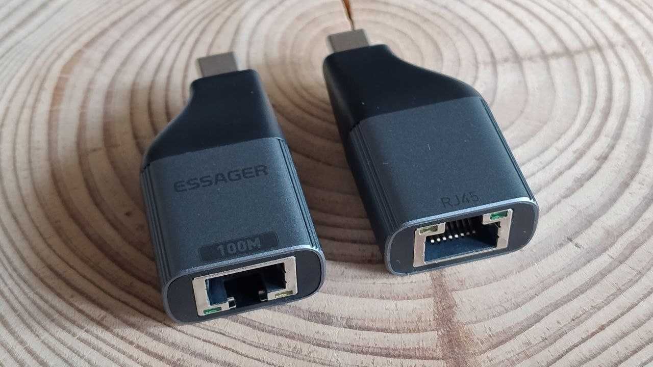 Адаптер сетевой переходник RJ45 Type-C 100 Мбит Ethernet OTG LAN 100Mb