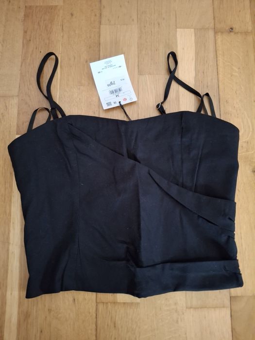 Czarny top gorsetowy Mohito rozm XS