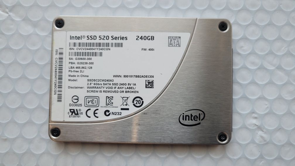 240gb Intel ssd sata 2.5" (100% здоров'я)